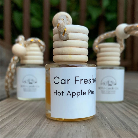 Hot Apple Pie – Car Freshener | Sweet, Spiced, Cozy | Natural Coconut Oil + Clean Scent Oils | Pet-Safe, Hand-Poured