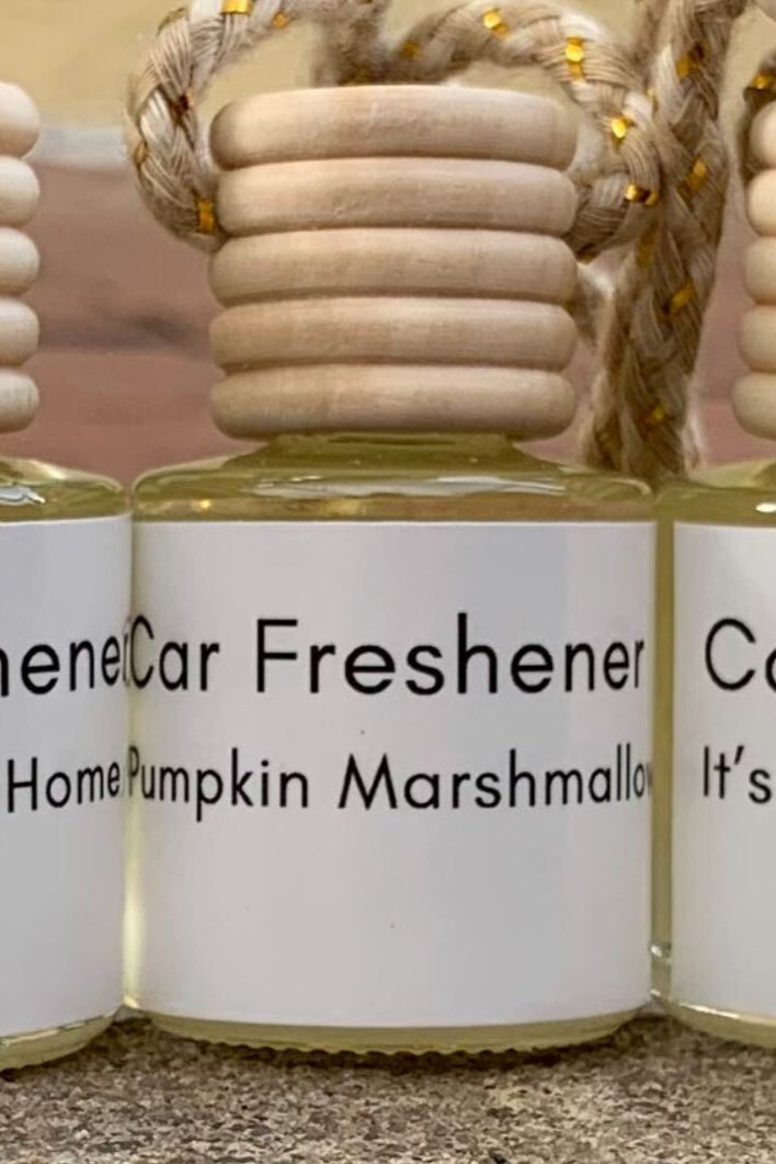 Pumpkin Marshmallow – Car Freshener | Sweet, Cozy, Creamy | Natural Coconut Oil + Clean Scent Oils | Pet-Safe, Hand-Poured