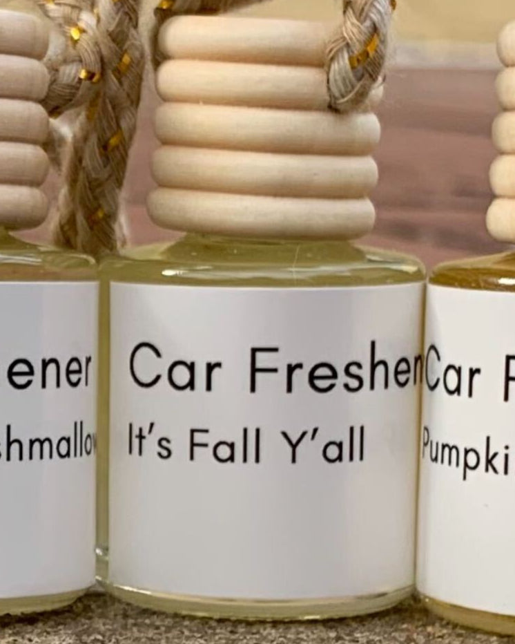 It’s Fall Y’all – Car Freshener | Fruity, Warm, Cozy | Natural Coconut Oil + Clean Scent Oils | Pet-Safe, Hand-Poured