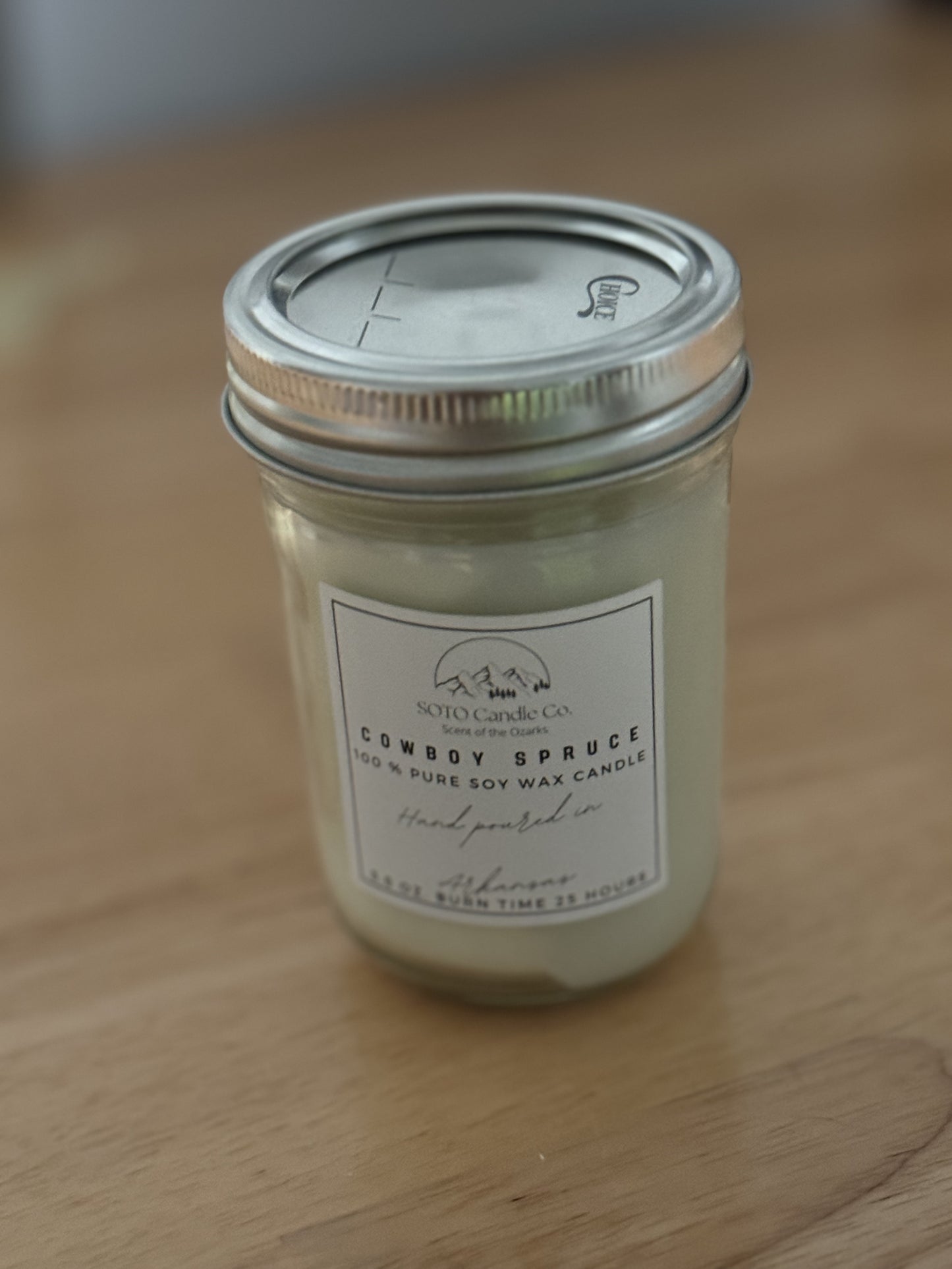 SOTO Candle Co-Mason Jar Single Wick Soy Candle Non Toxic & All Natural