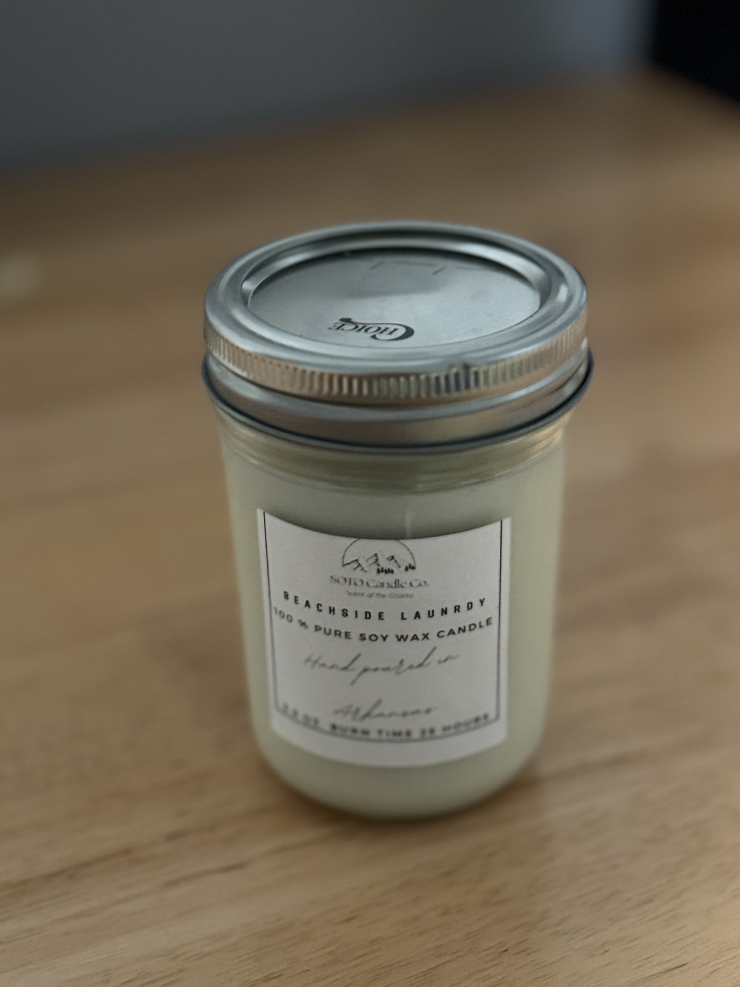 SOTO Candle Co-Mason Jar Single Wick Soy Candle Non Toxic & All Natural