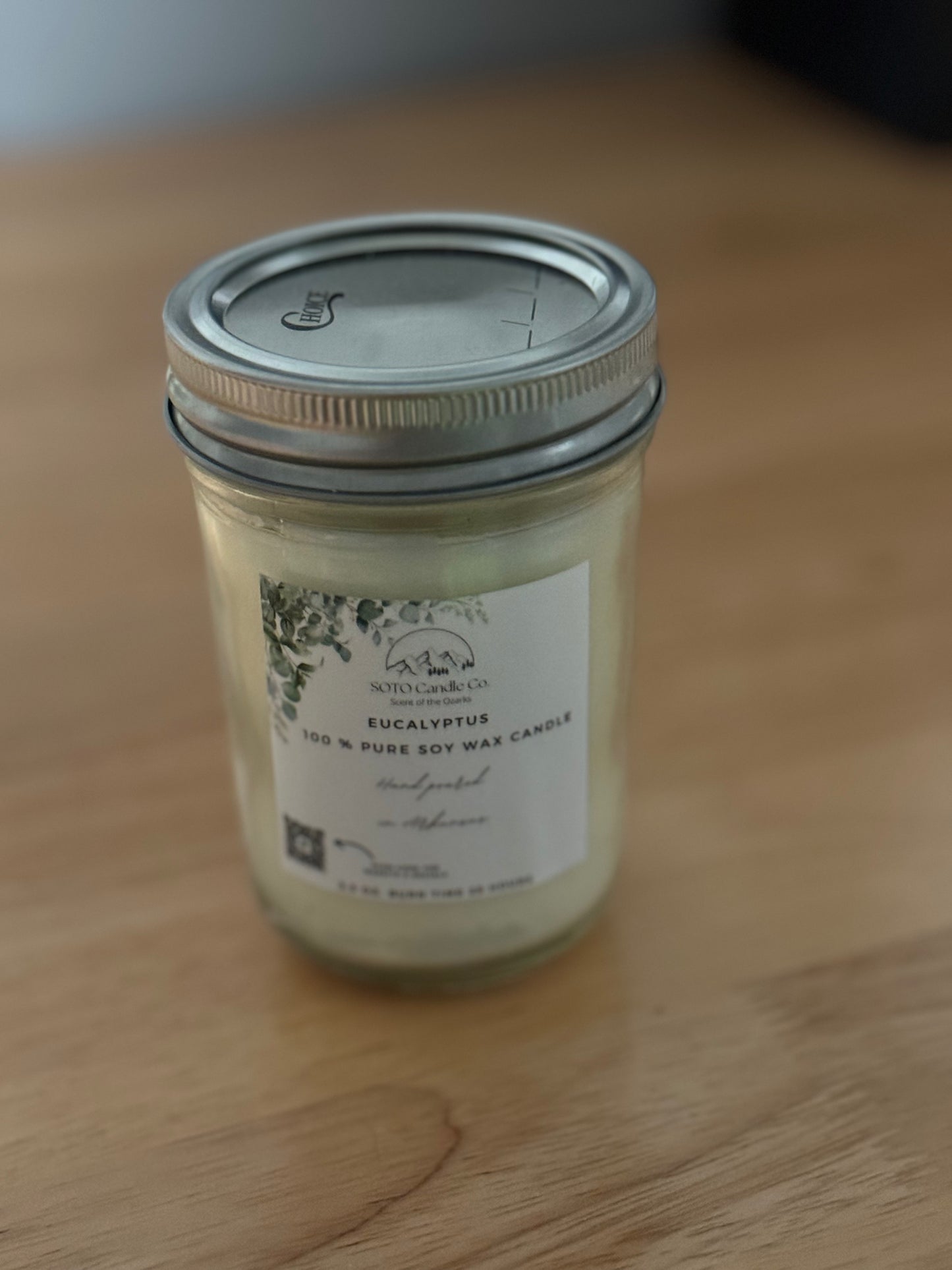 SOTO Candle Co-Mason Jar Single Wick Soy Candle Non Toxic & All Natural