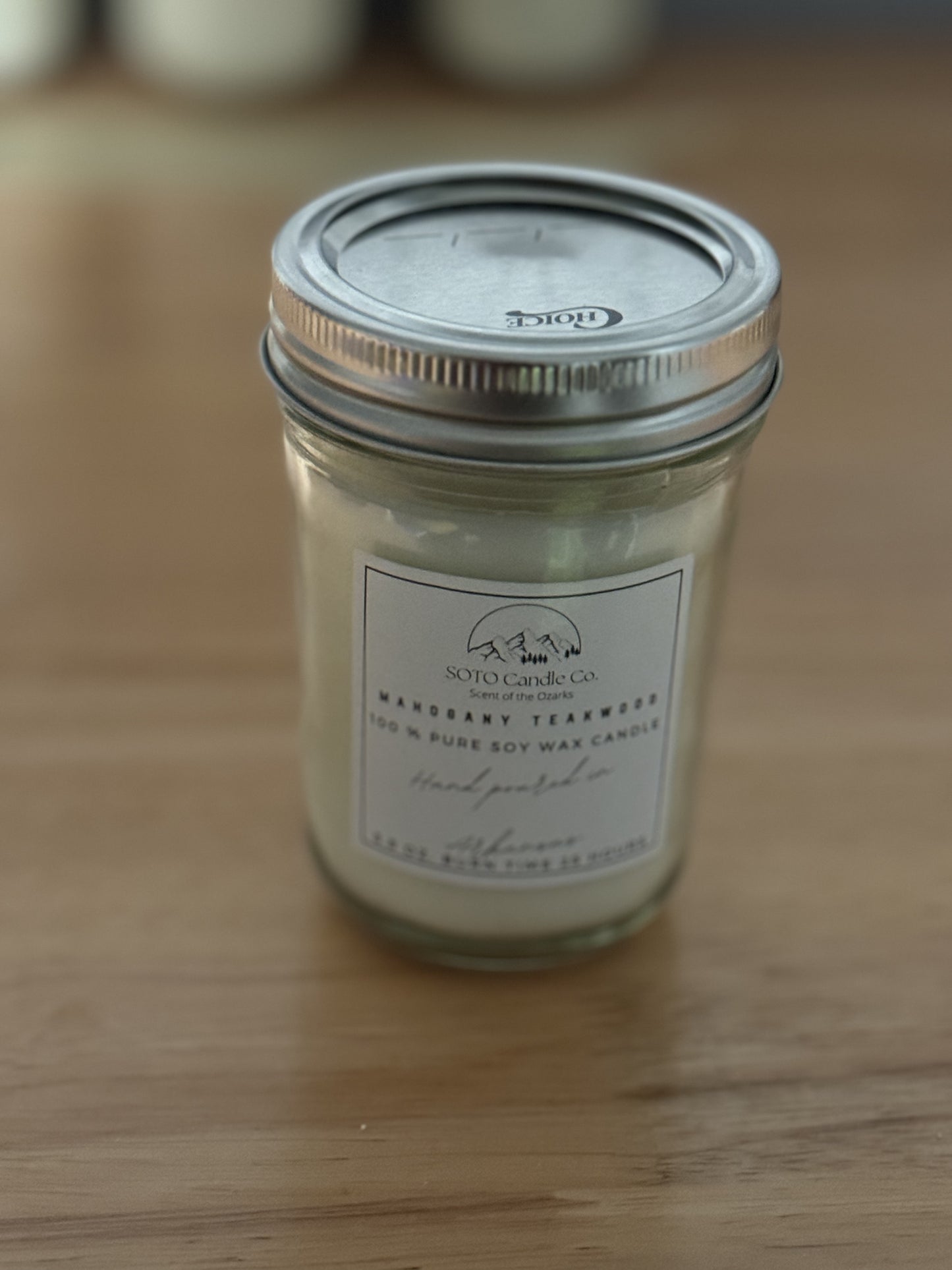 SOTO Candle Co-Mason Jar Single Wick Soy Candle Non Toxic & All Natural