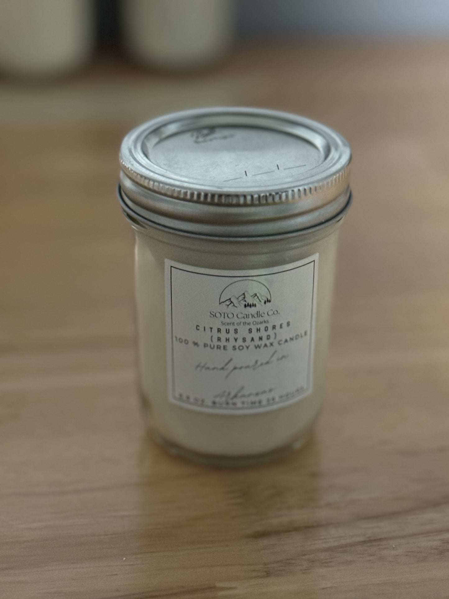 SOTO Candle Co-Mason Jar Single Wick Soy Candle Non Toxic & All Natural