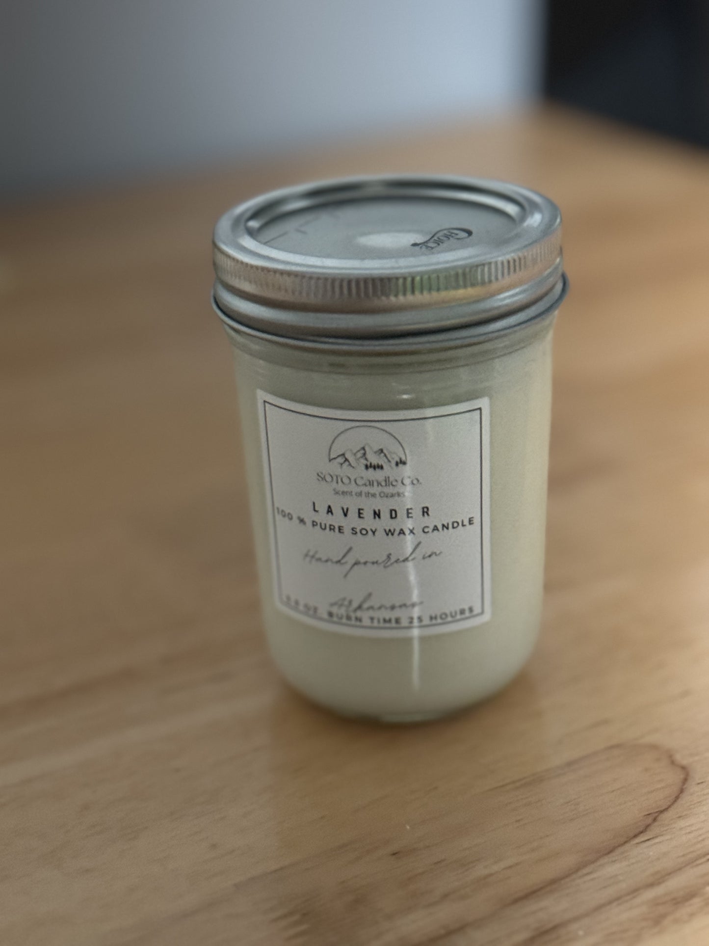 SOTO Candle Co-Mason Jar Single Wick Soy Candle Non Toxic & All Natural