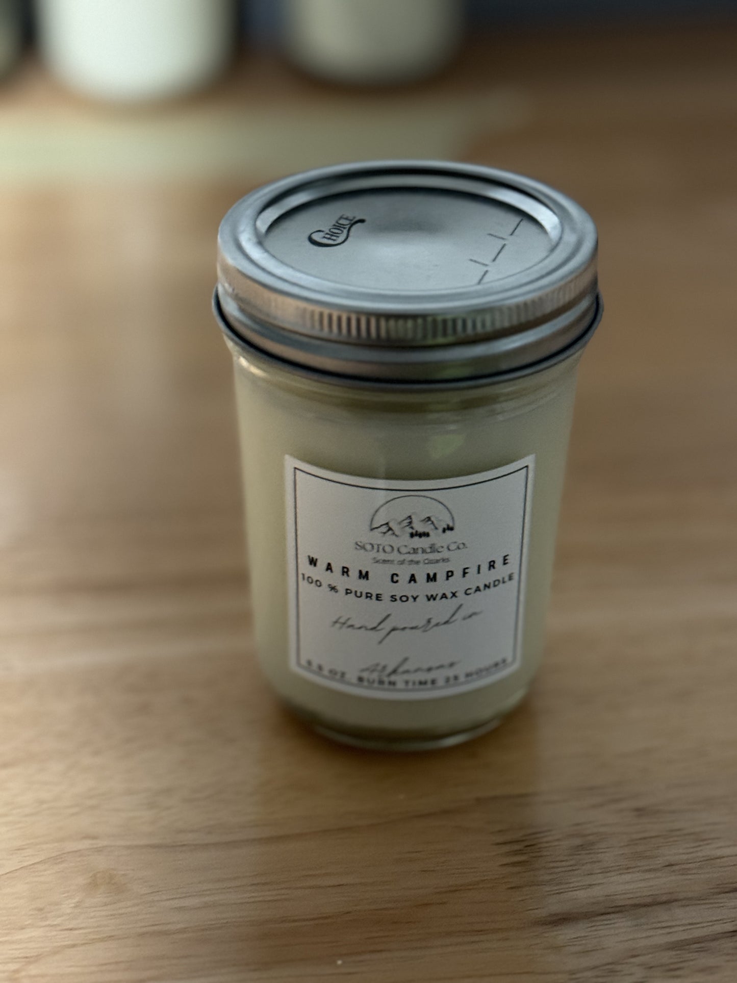 SOTO Candle Co-Mason Jar Single Wick Soy Candle Non Toxic & All Natural