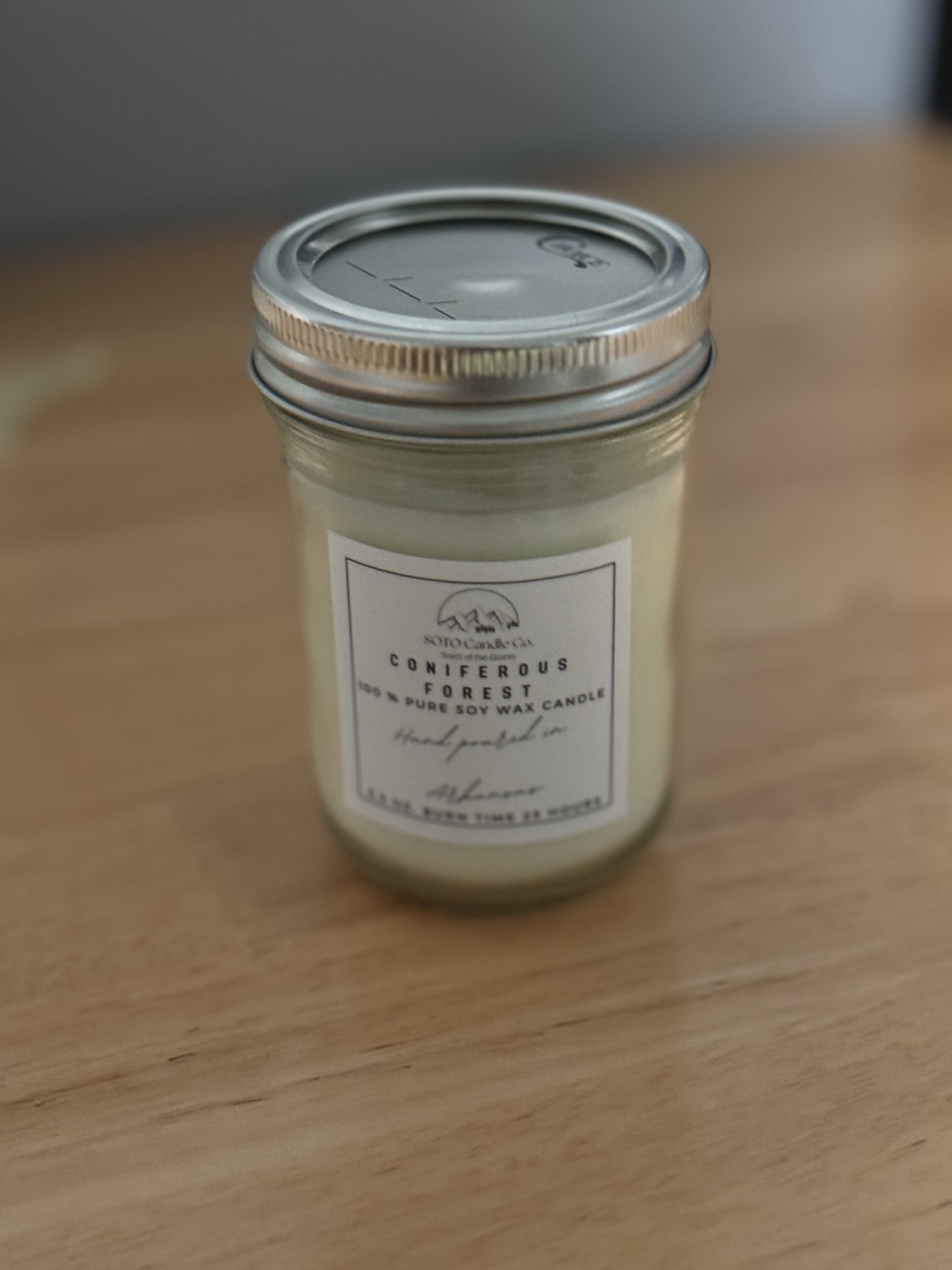 SOTO Candle Co-Mason Jar Single Wick Soy Candle Non Toxic & All Natural