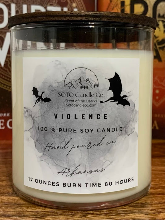 Violence – Tumbler Candle (17 oz) | 2 Wick | Dark, Spicy, Bold | Clean Soy, Pet-Safe, Hand-Poured