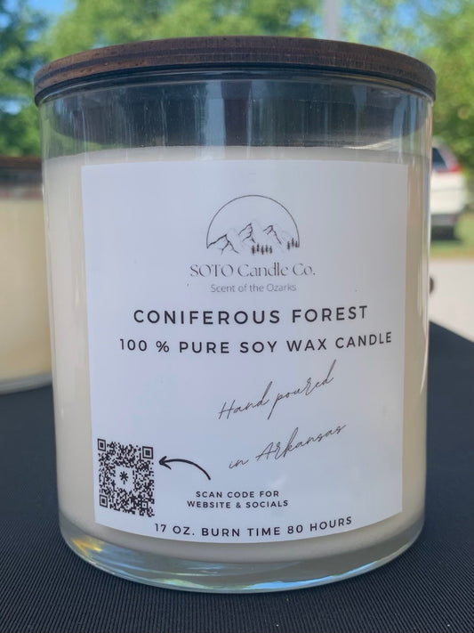 Coniferous Forest – Tumbler Candle (17 oz) | 2 Wick | Evergreen, Earthy, Fresh | Clean Soy, Pet-Safe, Hand-Poured