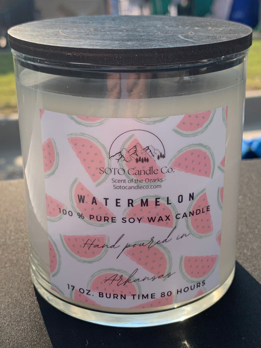Watermelon – Tumbler Candle (17 oz) | 2 Wick | Sweet, Juicy | Clean Soy, Pet-Safe, Hand-Poured