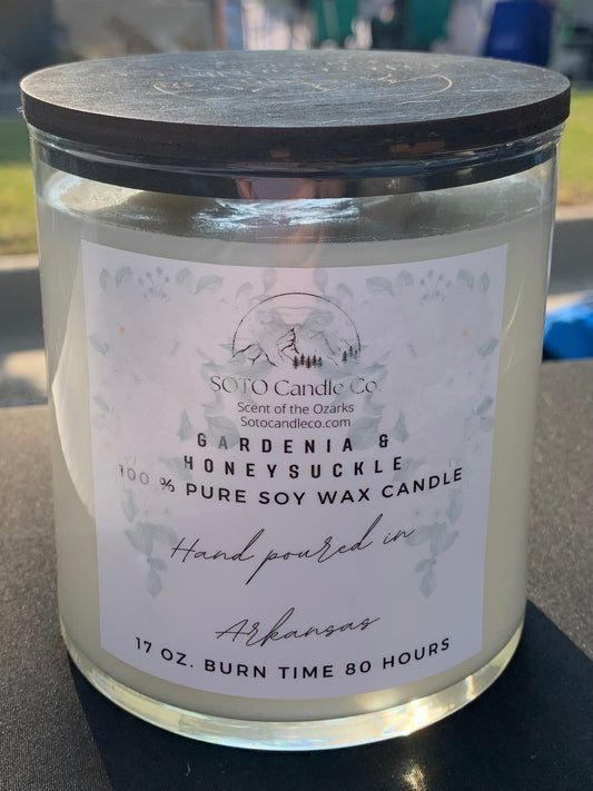 Gardenia & Honeysuckle – Tumbler Candle (17 oz) | 2 Wick | Floral, Bright | Clean Soy, Pet-Safe, Hand-Poured