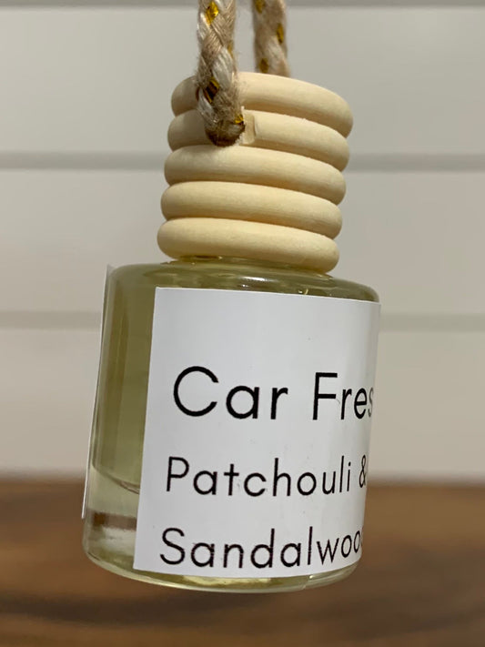 Patchouli & Sandalwood – Car Freshener | Earthy, Warm, Woodsy | Adjustable Strength | Pet-Safe, Naturally Based Oils