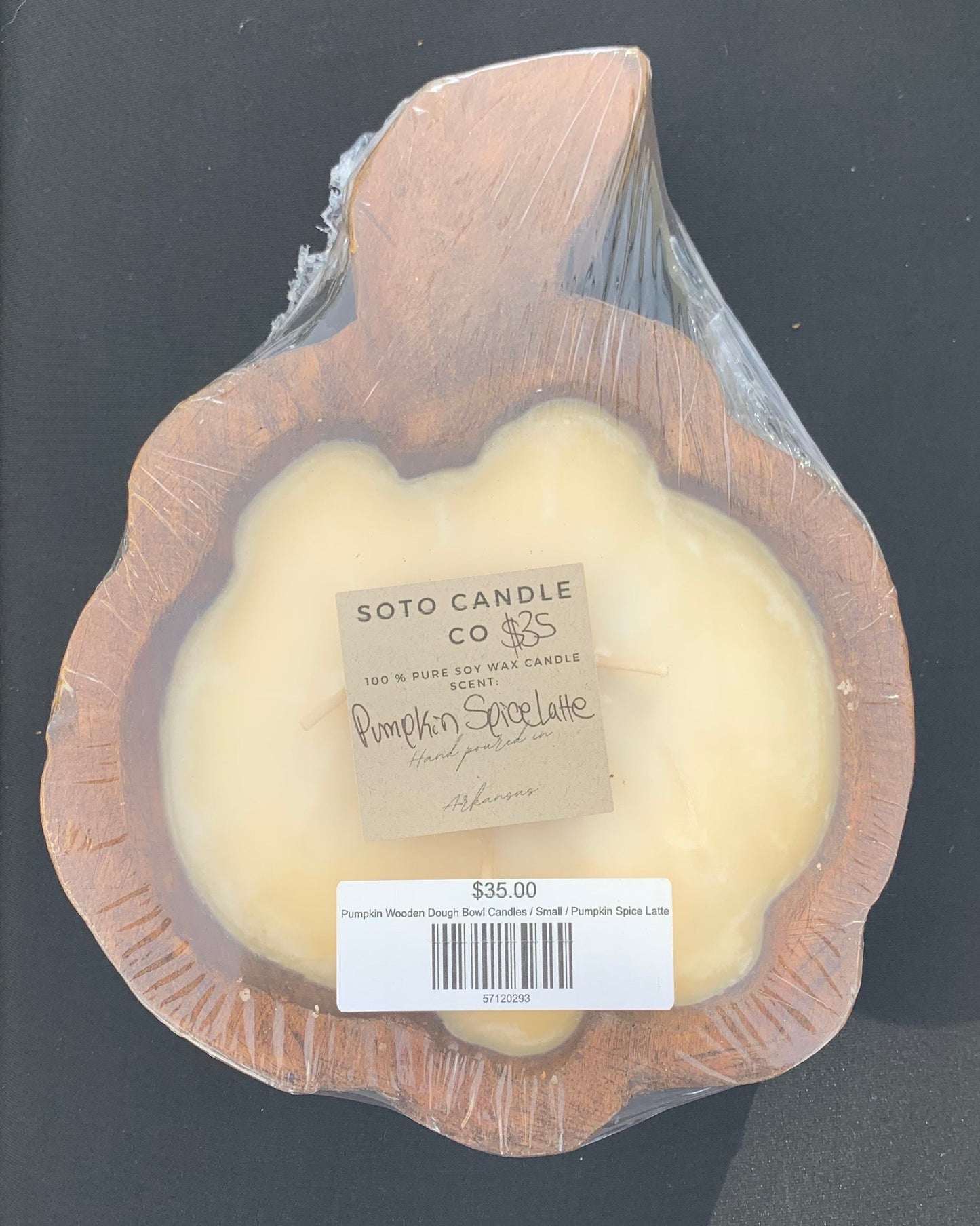 Pumpkin Spice Latte – Mini Pumpkin Dough Bowl Candle (2 Wick) | Clean Soy, Pet-Safe, Hand-Poured