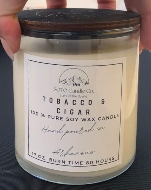 Tobacco & Cigar β Tumbler Candle (17 oz)