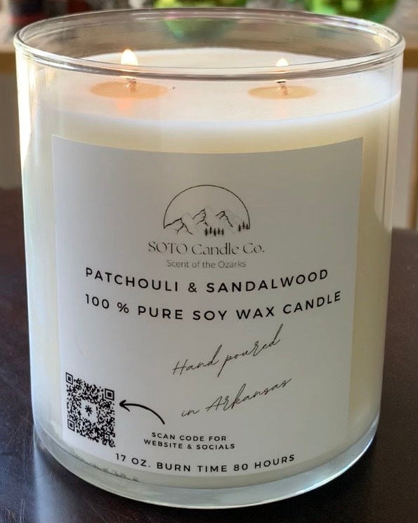 Patchouli & Sandalwood β Tumbler Candle (17 oz)