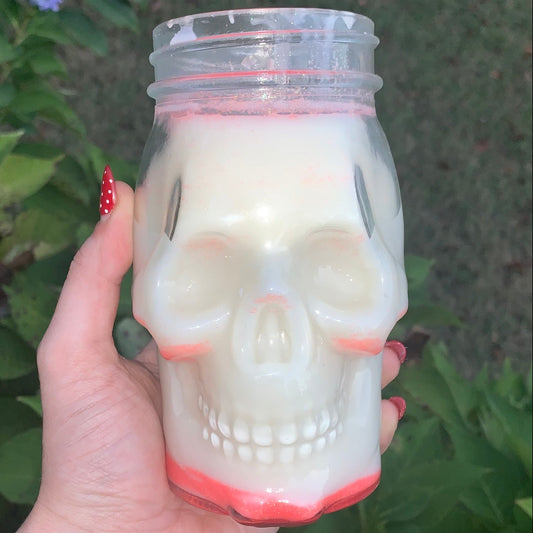 Skull Candle – Ophelia’s Glow | Clean Soy, Pet-Safe, Hand-Poured