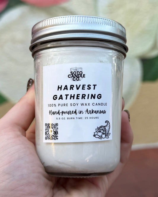 Harvest Gathering – Mason Jar Candle (5.5 oz)