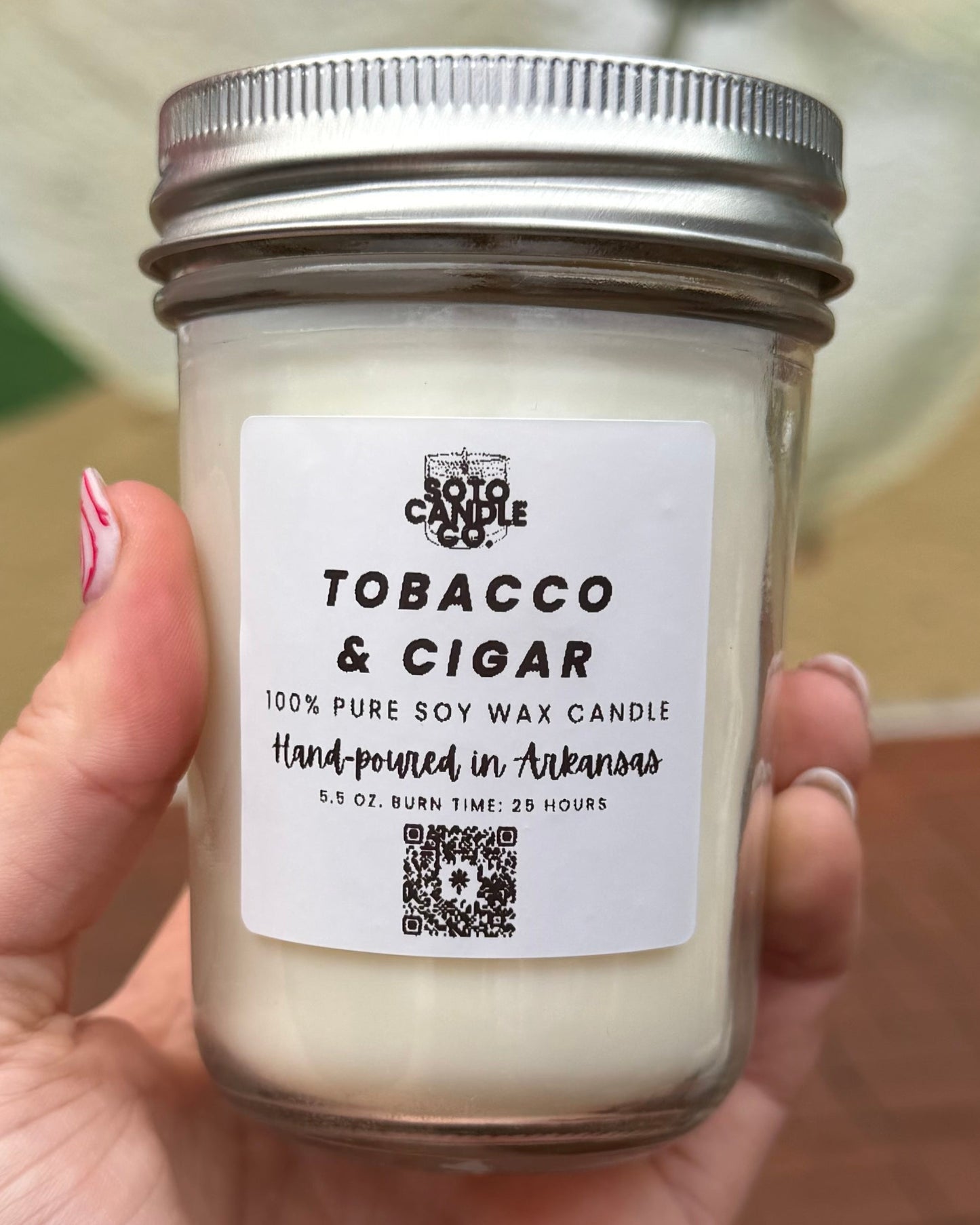 Tobacco & Cigar – Mason Jar Candle (5.5 oz)