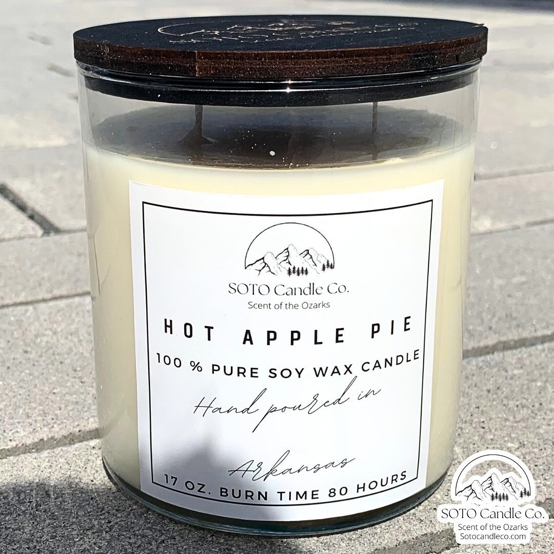 Hot Apple Pie – Tumbler Candle (17 oz) | 2 Wick | Warm, Spiced, Sweet | Clean Soy, Pet-Safe, Hand-Poured
