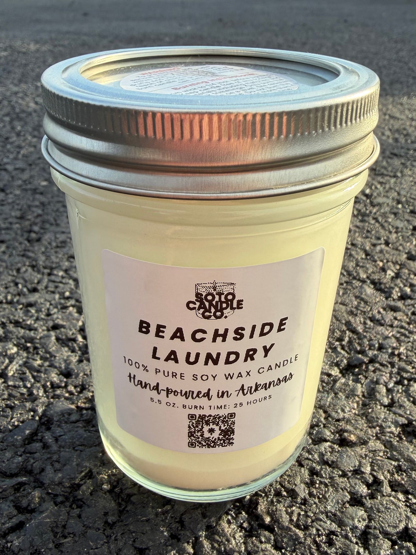 Beachside Laundry – Mason Jar Candle (5.5 oz)