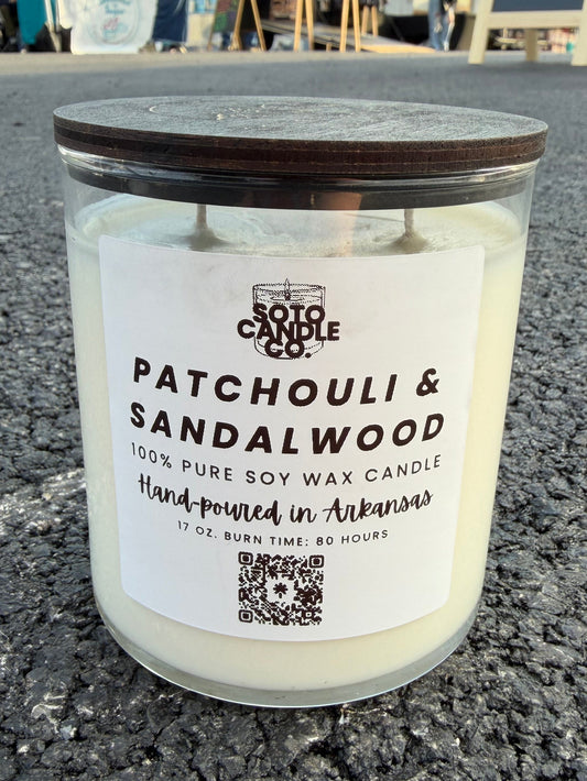 Patchouli & Sandalwood – Tumbler Candle (17 oz)