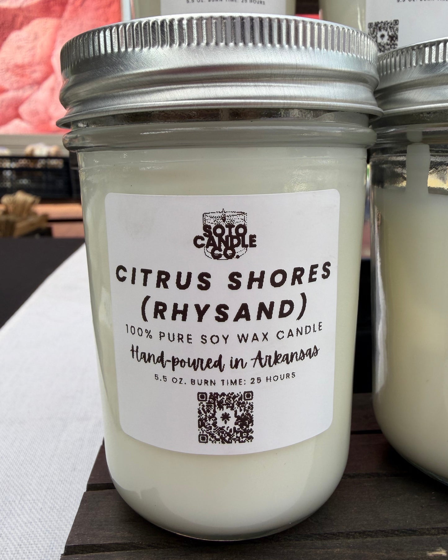 Citrus Shores – Mason Jar Candle (5.5 oz)