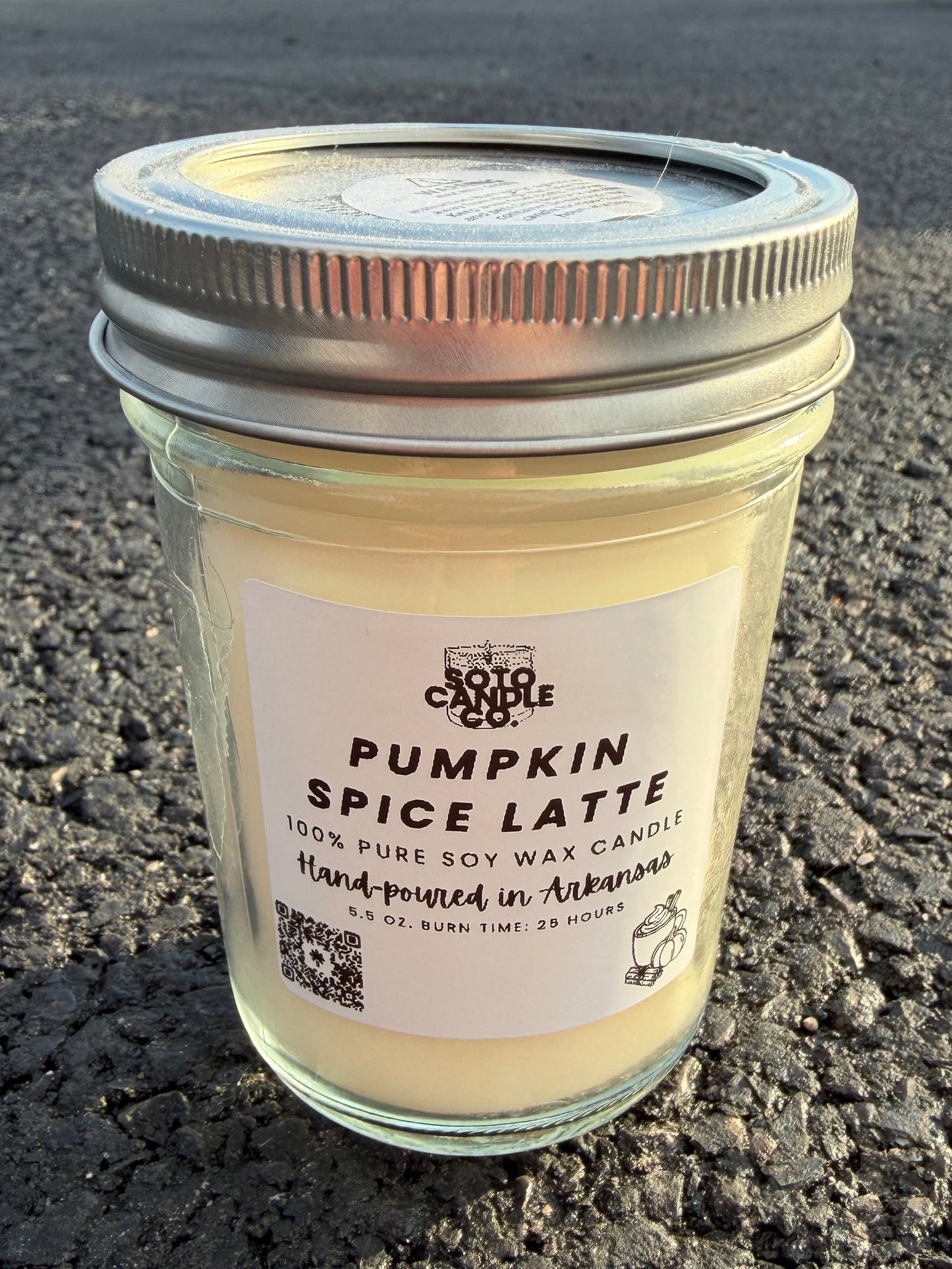 Pumpkin Spice Latte – Mason Jar Candle (5.5 oz)