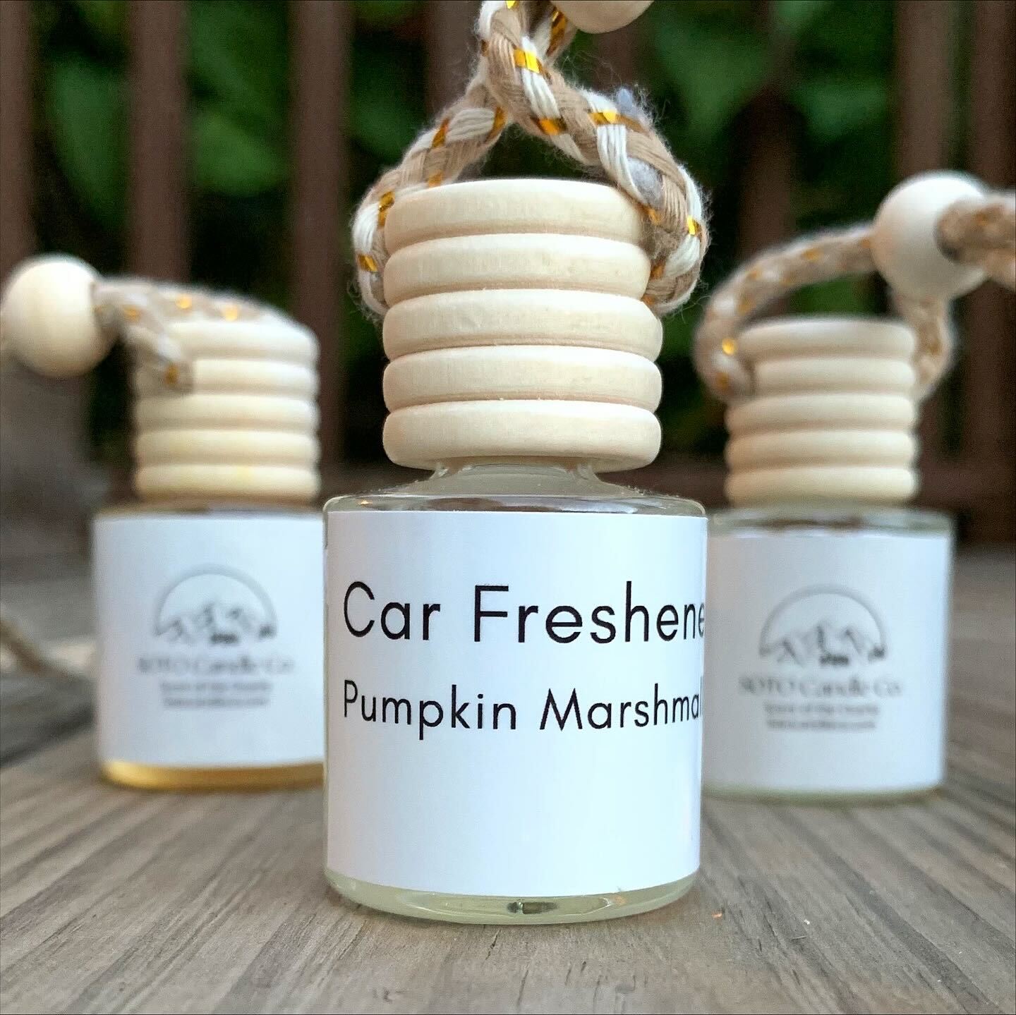 Pumpkin Marshmallow – Car Freshener | Sweet, Cozy, Creamy | Natural Coconut Oil + Clean Scent Oils | Pet-Safe, Hand-Poured