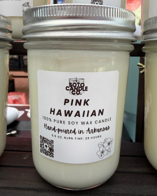 Pink Hawaiian – Mason Jar Candle (5.5 oz)