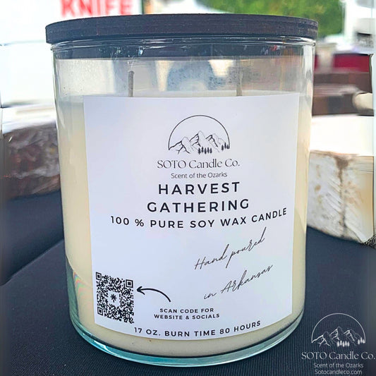 Harvest Gathering – Tumbler Candle (17 oz) | 2 Wick | Spiced, Fruity, Cozy | Clean Soy, Pet-Safe, Hand-Poured