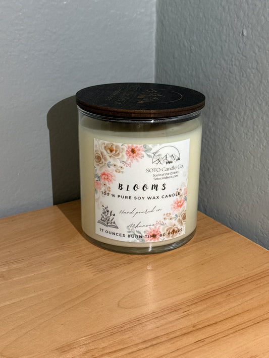 BLOOMS *IEWU INSPIRED* 2 Wick Pure Soy Candle