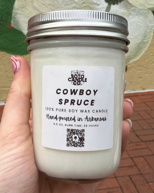 Cowboy Spruce – Mason Jar Candle (5.5 oz)