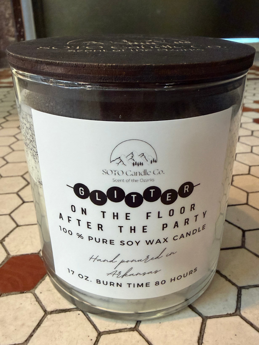 Glitter on the Floor After the Party – Tumbler Candle (17 oz)