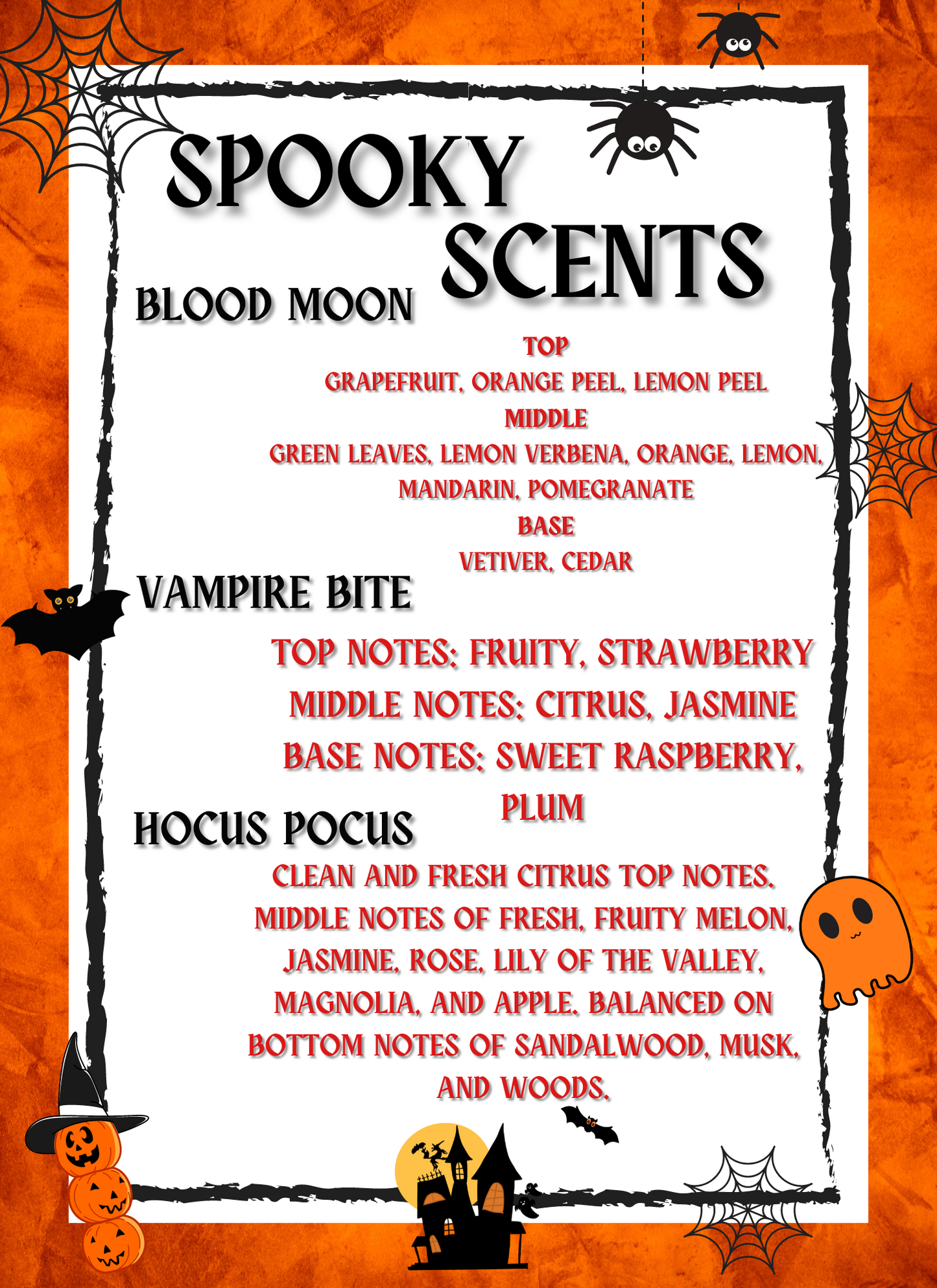 SPOOKY Red 2 Wick Halloween All Natural Soy Candle