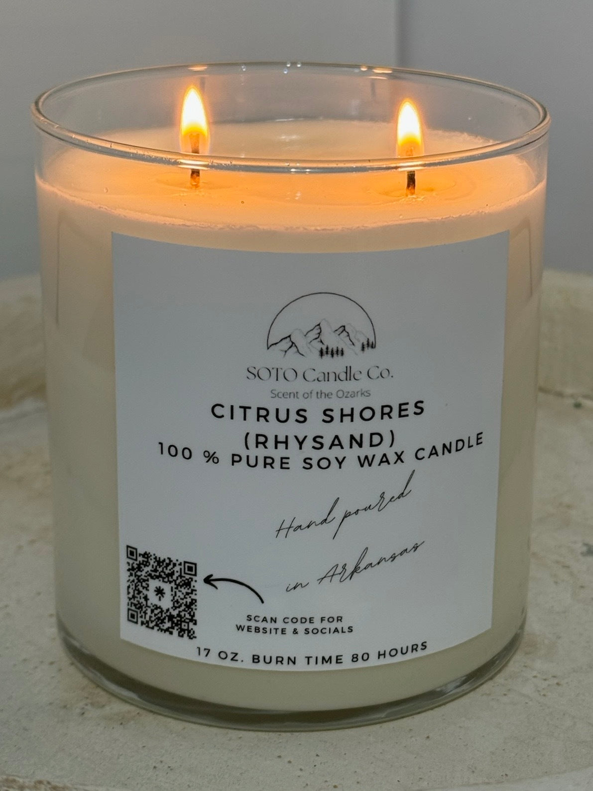 Citrus Shores – Tumbler Candle (17 oz) | 2 Wick | Inspired by a Certain High Lord | Clean Soy, Pet-Safe, Hand-Poured